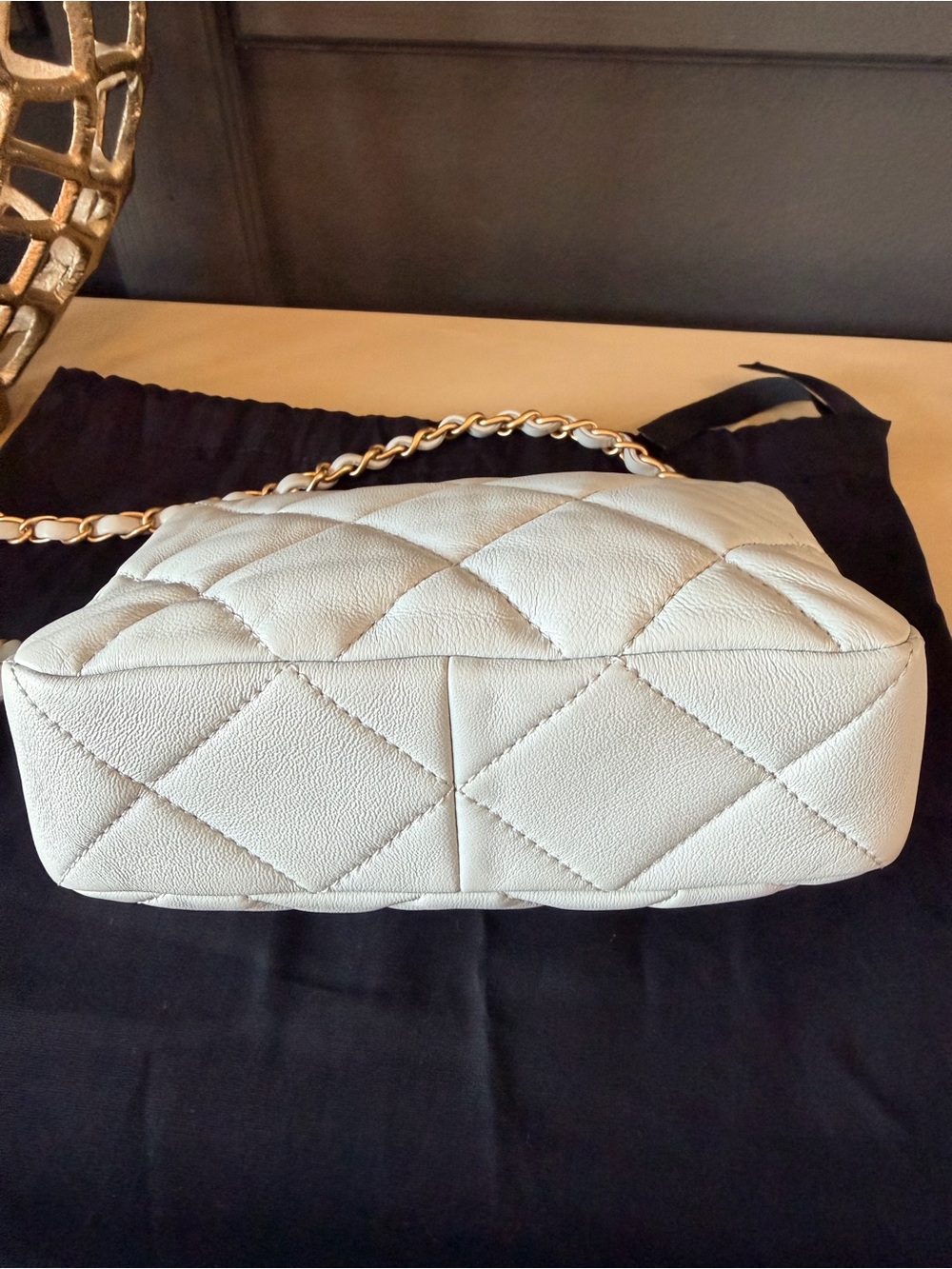 Chanel 22S Baby Blue Lambskin Plexiglass Coco Love Mini Flap | Microchipped ✨ - Picture 5 of 11